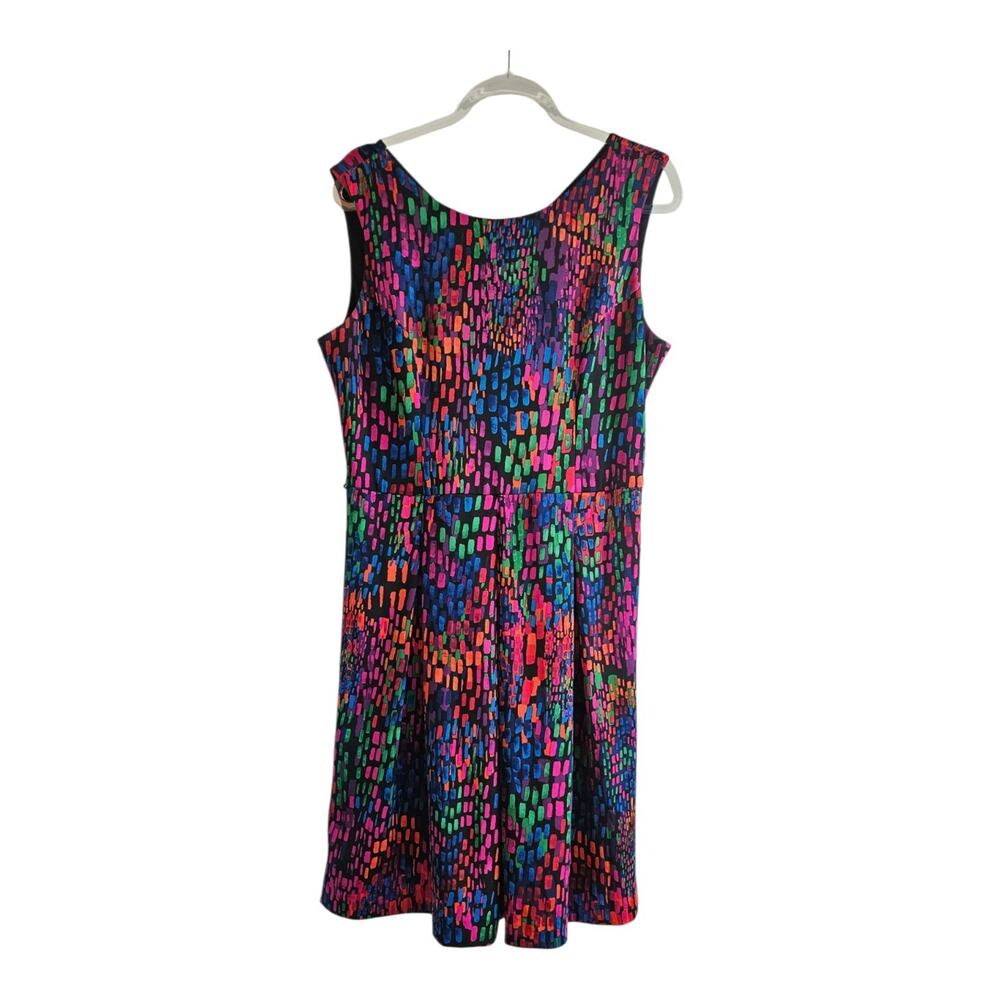 ELLEN TRACY Dress SZ 12 Sleeveless Fit and Flare Midi Side Pockets MISSING BELT